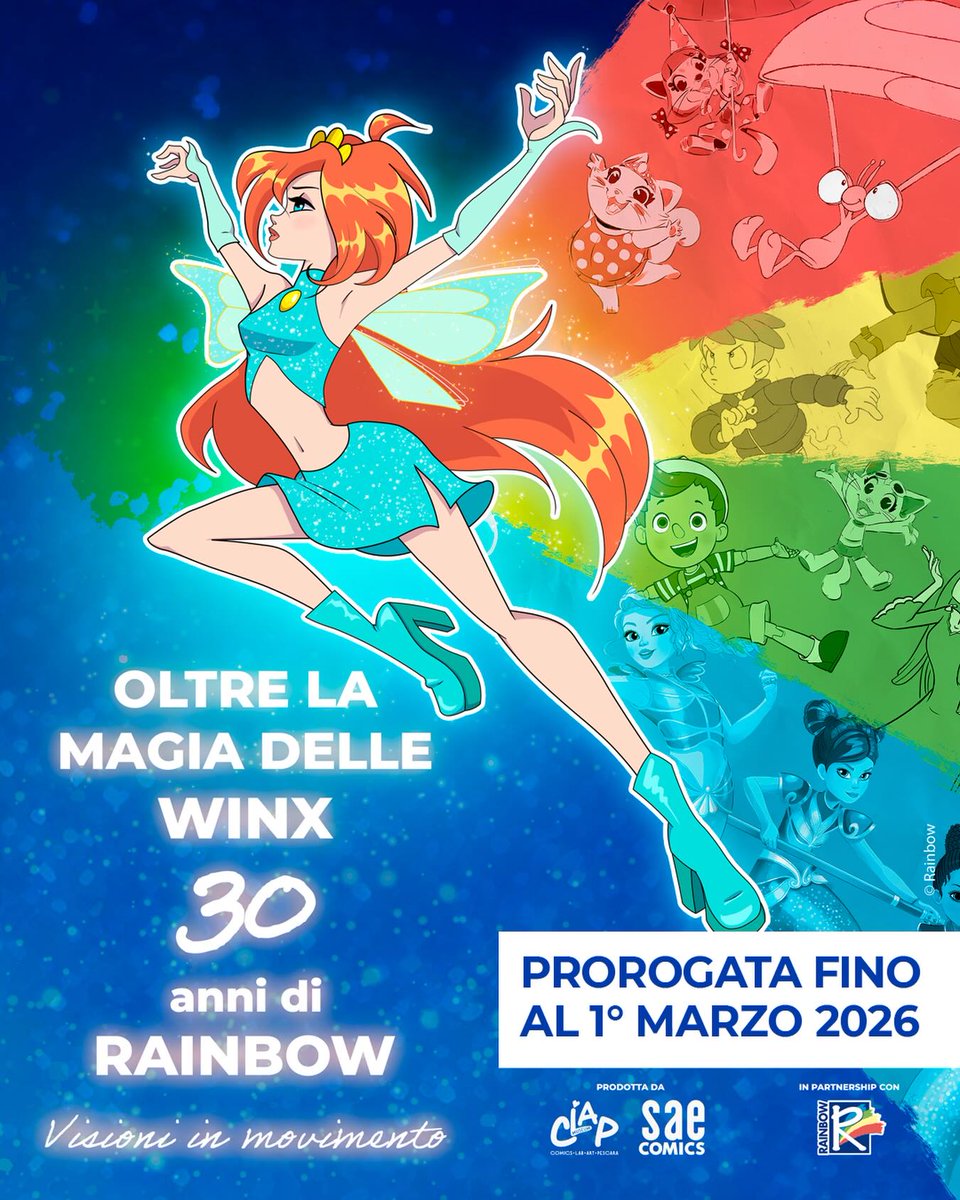 huntikfrance's tweet photo. SURPRISE !!! L'exposition "Oltre la Magia delle Winx - 30 anni di Rainbow" est prolongée jusqu'au 1er mars 2026 !
#HuntikFrance #CLAPMuseum #Pescara #30AnniDiRainbow #RainbowSpA #WinxClub #HuntikSecretsAndSeekers #MermaidMagic #TommyEOscar #PinocchioAndFriends #44Chats https://t.co/5oSR0bI857