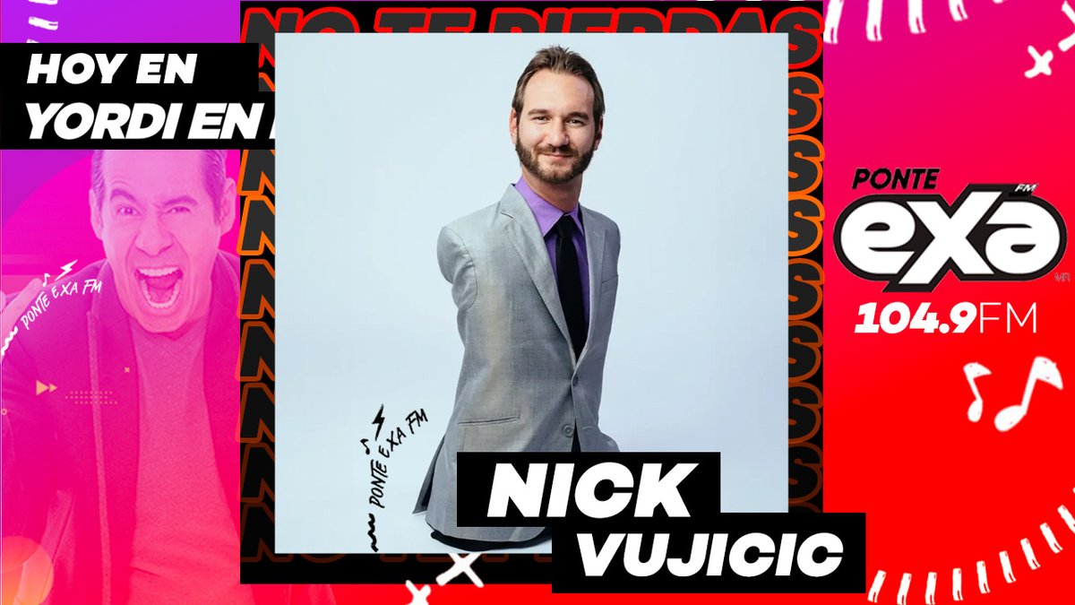 YordiRosado's tweet photo. ¡Ya está @nickvujicic en #YordiEnEXA!  
Una historia de vida que demuestra que los límites muchas veces solo están en la mente. 🙌
Los invito a conocer su camino, sus retos y la fuerza que lo llevó a salir adelante. Una charla que puede recordarte de lo que eres capaz. ✨
@soymanolofer @ExaFM @yordienexa