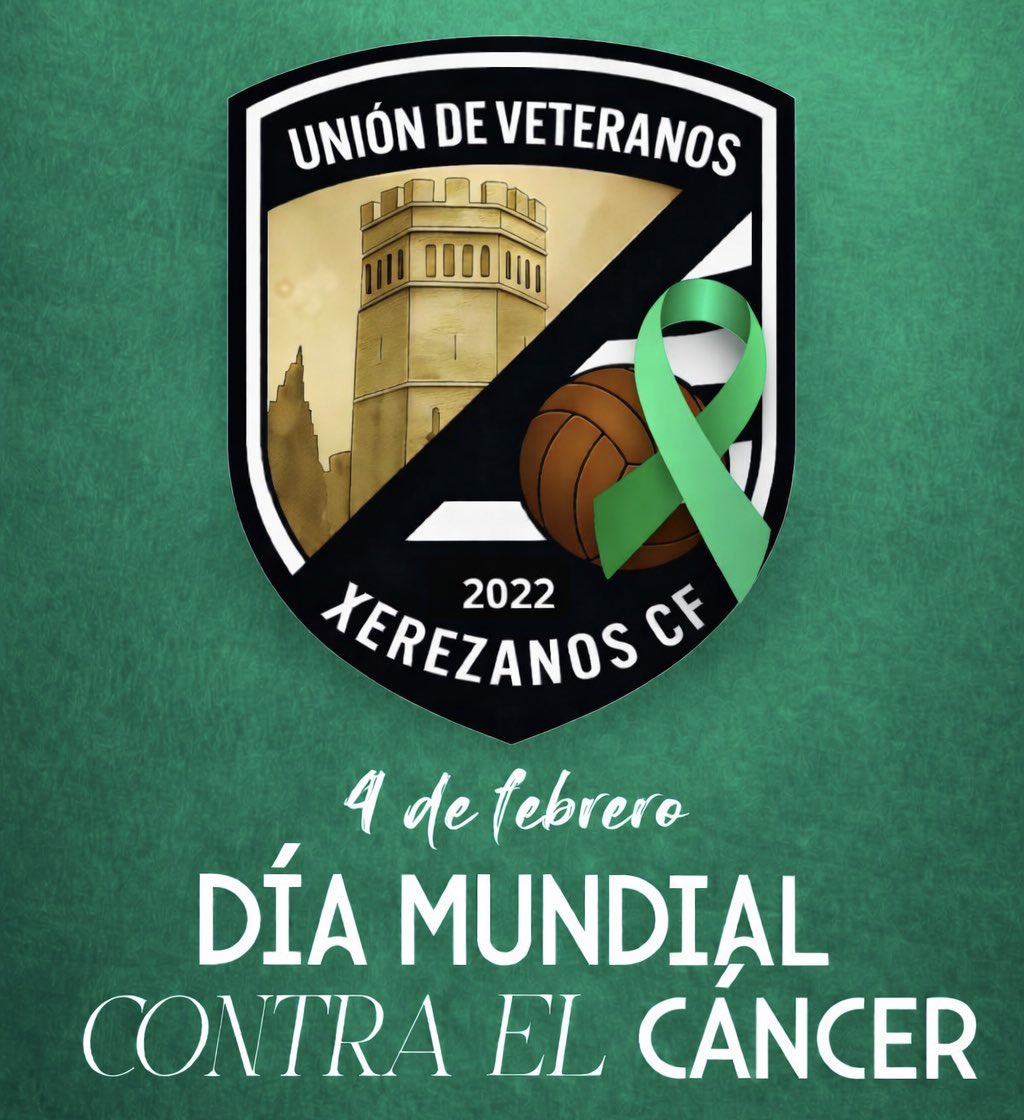 En la Unión de Veteranos Xerezanos CF nos sumamos al Día Mundial contra el Cáncer bajo el lema "Unidos por lo único". 🎗️
Hoy mandamos toda nuestra fuerza a quienes enfrentan esta lucha y a sus familias. 
#uniondeveteranosxerezanoscf #DíaMundialContraElCáncer