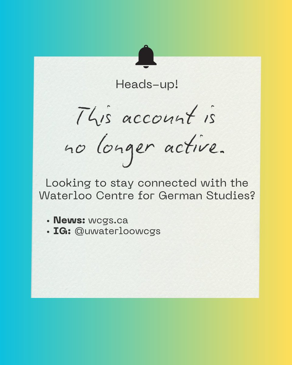 Waterloo Centre for German Studies tweet media