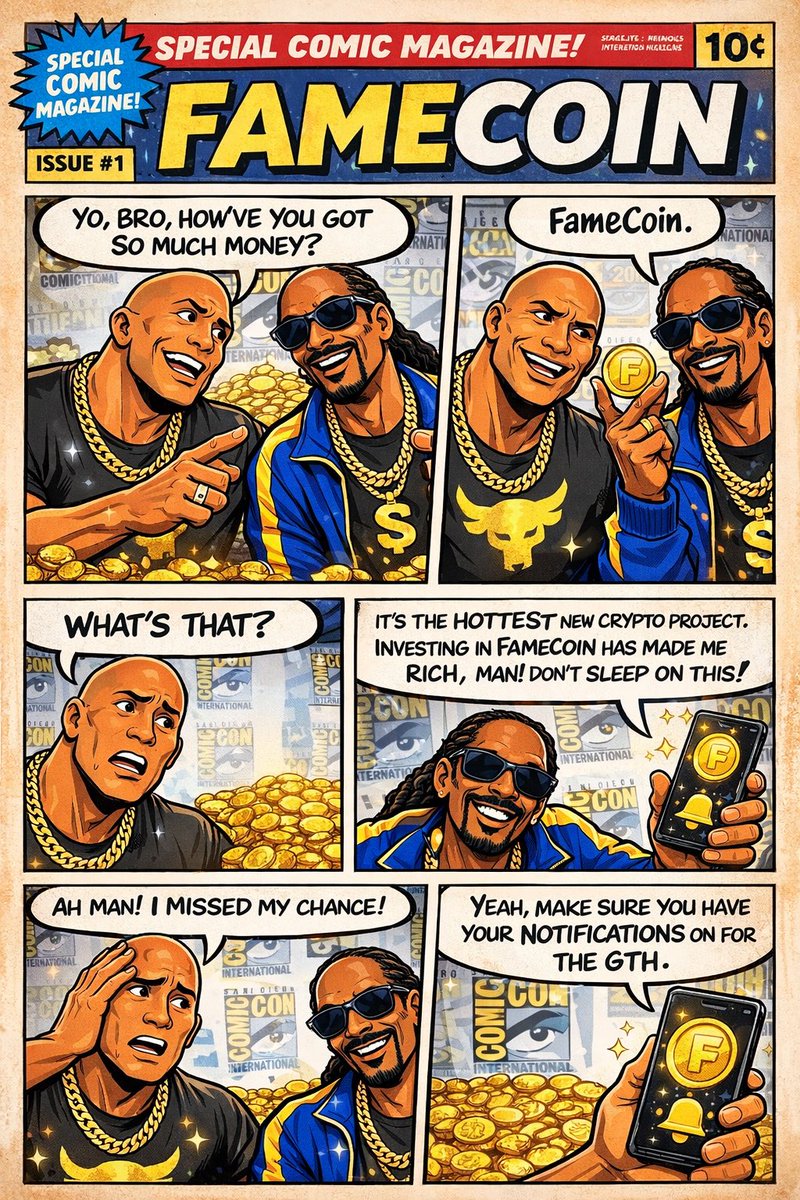 FAMECOIN_1x's tweet photo. The loudest community in Web3 is about to get a lot louder. $FAMECOIN is coming. π£
They can ignore us now, but they won't be able to ignore the charts. ππ₯
#FAMECOIN #CryptoCommunity
https://t.co/374sdOJfts https://t.co/BreWwWHobg