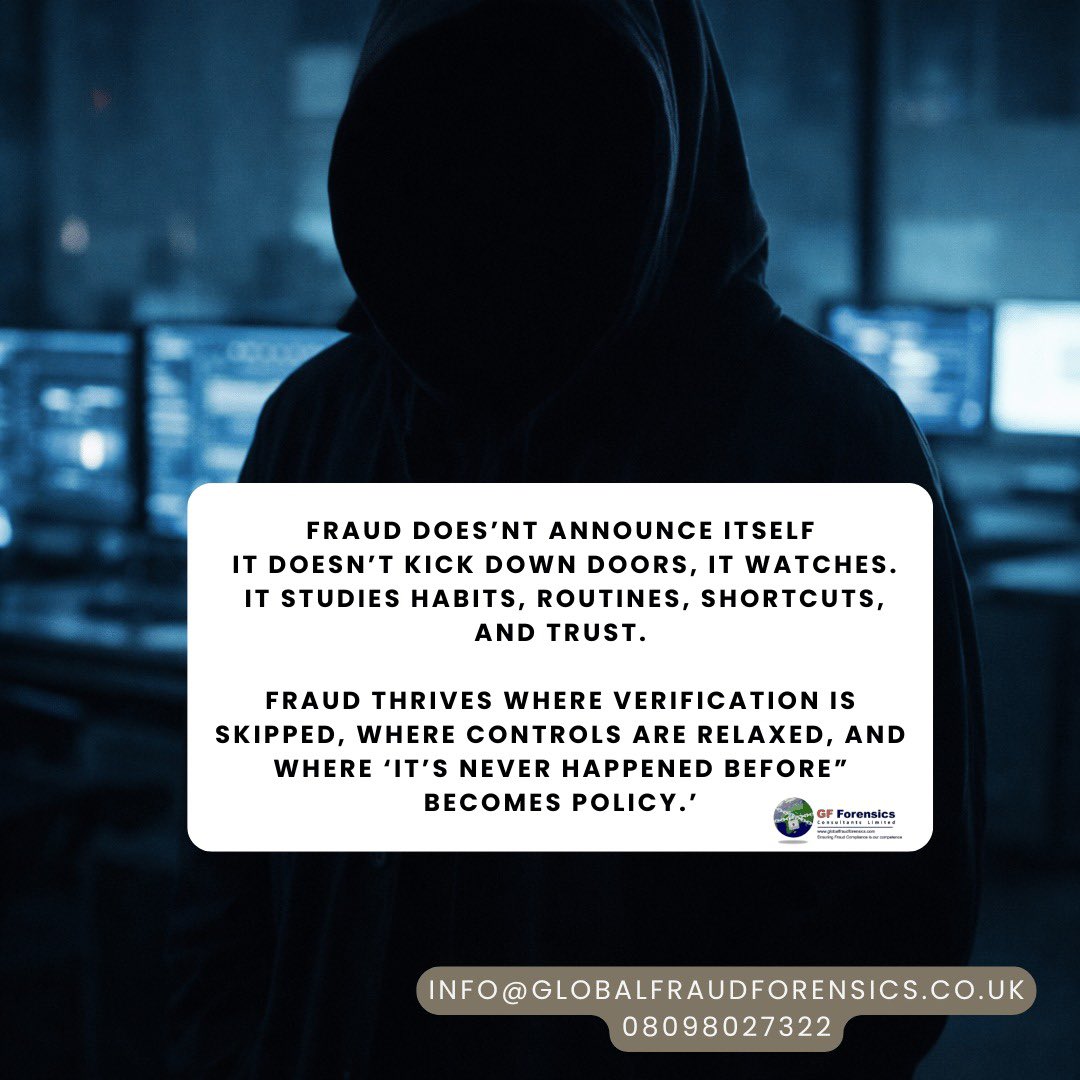 FraudXposeNG's tweet photo. Fraud doesn’t break in. it waits to be invited, through unchecked systems, blind trust, and ignored red flags. prevention starts with verification.

#globalfraudforensics #fraudprevention #fraudawareness https://t.co/UWCI3ycyos