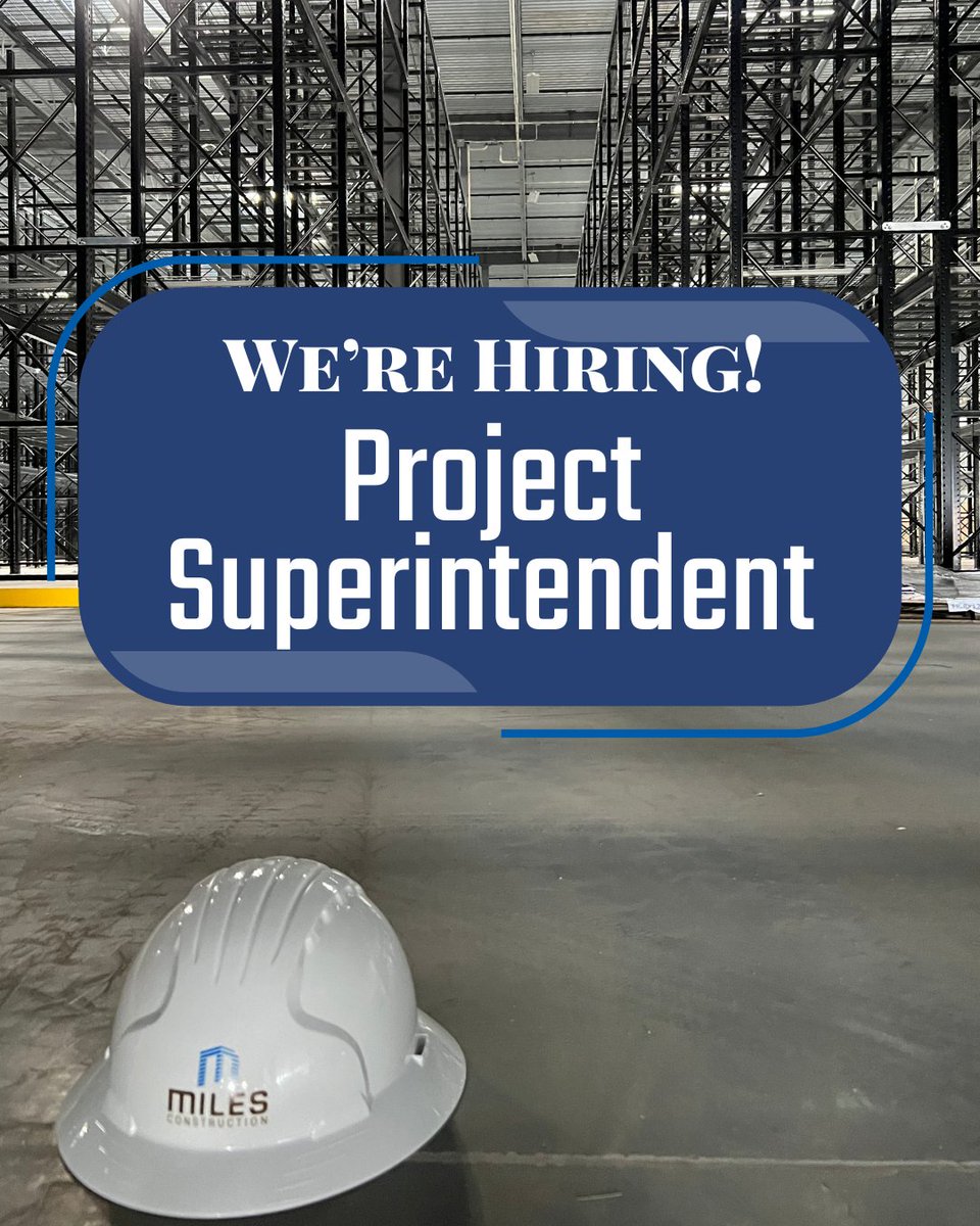 Miles_Const's tweet photo. Miles Construction is looking for an experienced Project Superintendent to help lead projects from site work to final completion across Northern Nevada.

If you thrive on coordination, quality control &amp; leading teams in the field, we’d love to connect.
👉 https://t.co/8PbQTHohXX https://t.co/oGGJ8zuMAD
