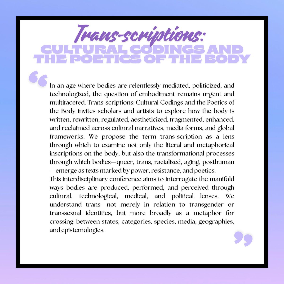 TRANS-FORMATIONS Project tweet media