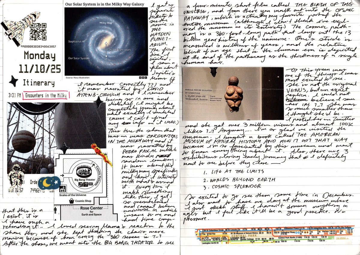 howlsbooks's tweet image. some journal spreads from dec and jan 🐋🪐🪲
