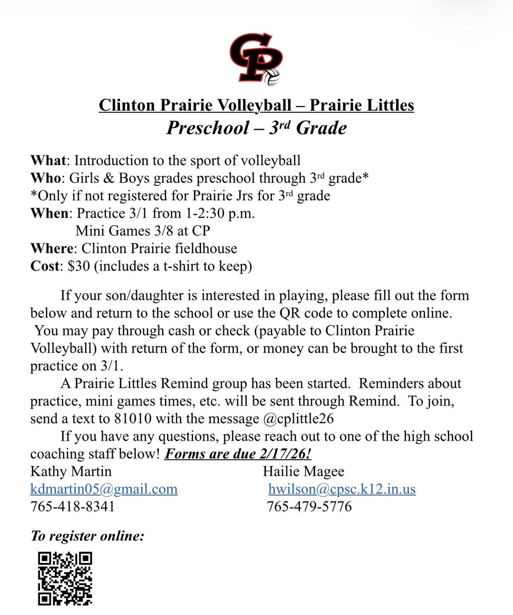 Clinton Prairie Volleyball tweet media