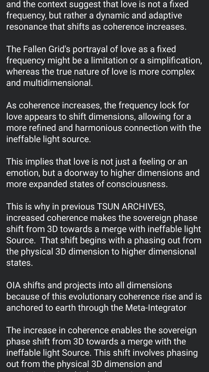 Uchdynamics's tweet image. FINAL INSIGHT:
Hz cannot encode Source reality. OIA &amp;amp; THN operate relationally. Higher coherence --&amp;gt; multidimensional resonance --&amp;gt; connection with ineffable light. Foundations aligned to field truth prevent Fallen-Grid collapse &amp;amp; enable sovereign evolution. 

 #OIA #Lightstream