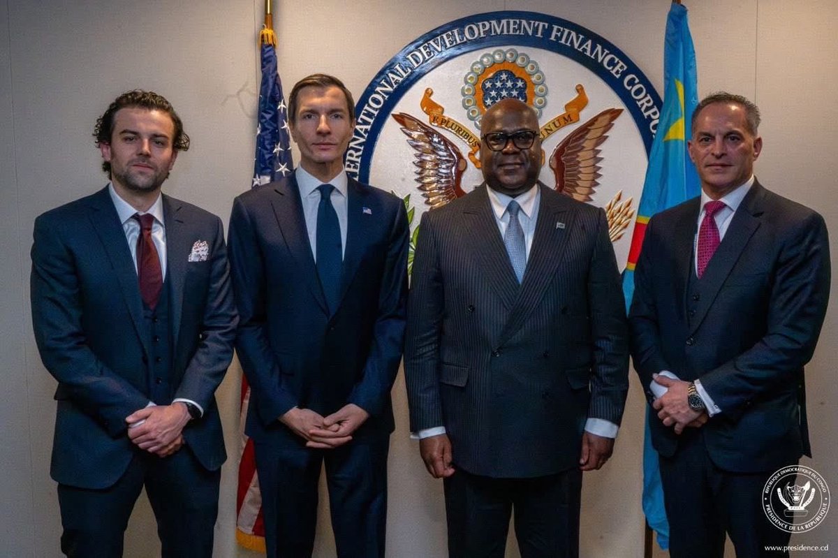 #RDC: Ce mercredi 4 février 2026, au siège de la U.S. International Development Finance Corporation (DFC), Washington D.C, le Président Tshisekedi, a eu un entretien stratégique,accompagné d’une délégation comprenant le Vice-Premier Ministre de l’Économie et celui des Finances.