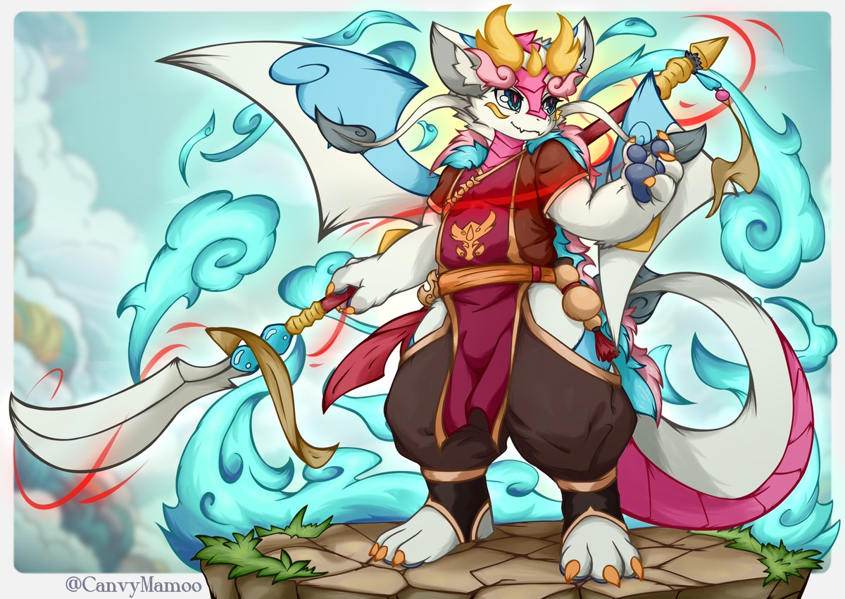CanvyMamoo's tweet photo. The wind elemental guardian.

Trying out gacha splash screen art style for my dragon sona https://t.co/elq8I0ijo5