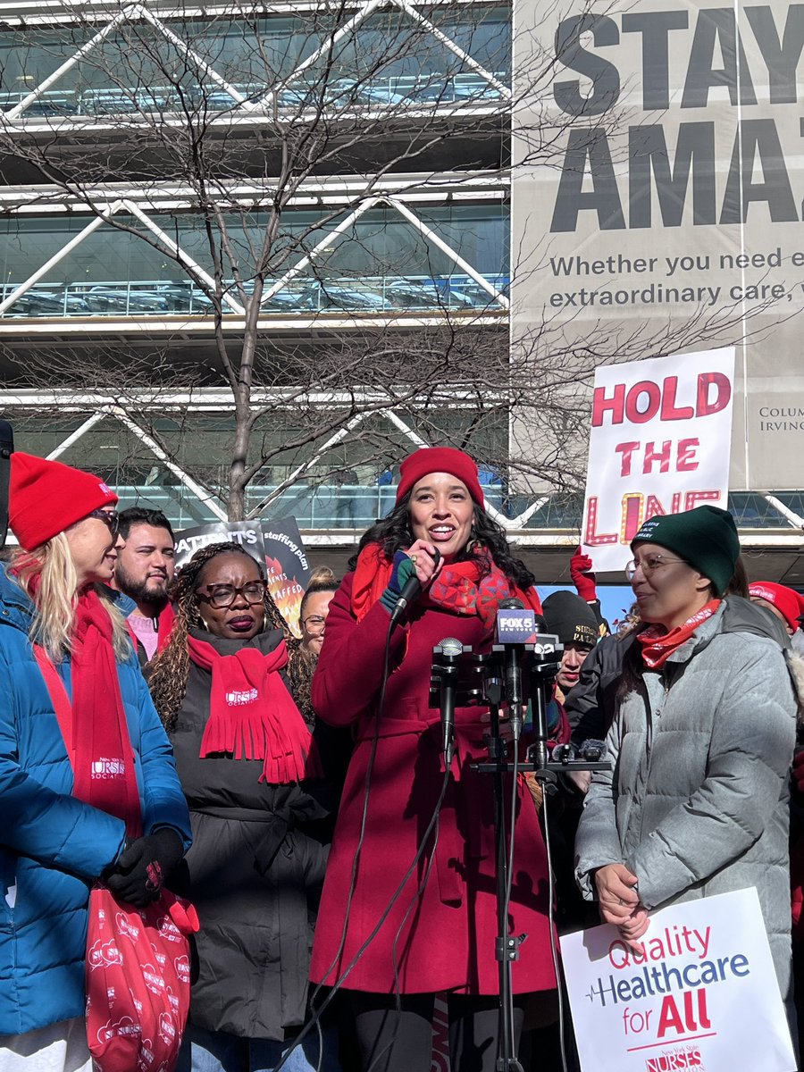 nynurses's tweet photo. @CMSandyNurse says shame on NYP! The time for a #FairContract is now! https://t.co/dNLW1UqDIH