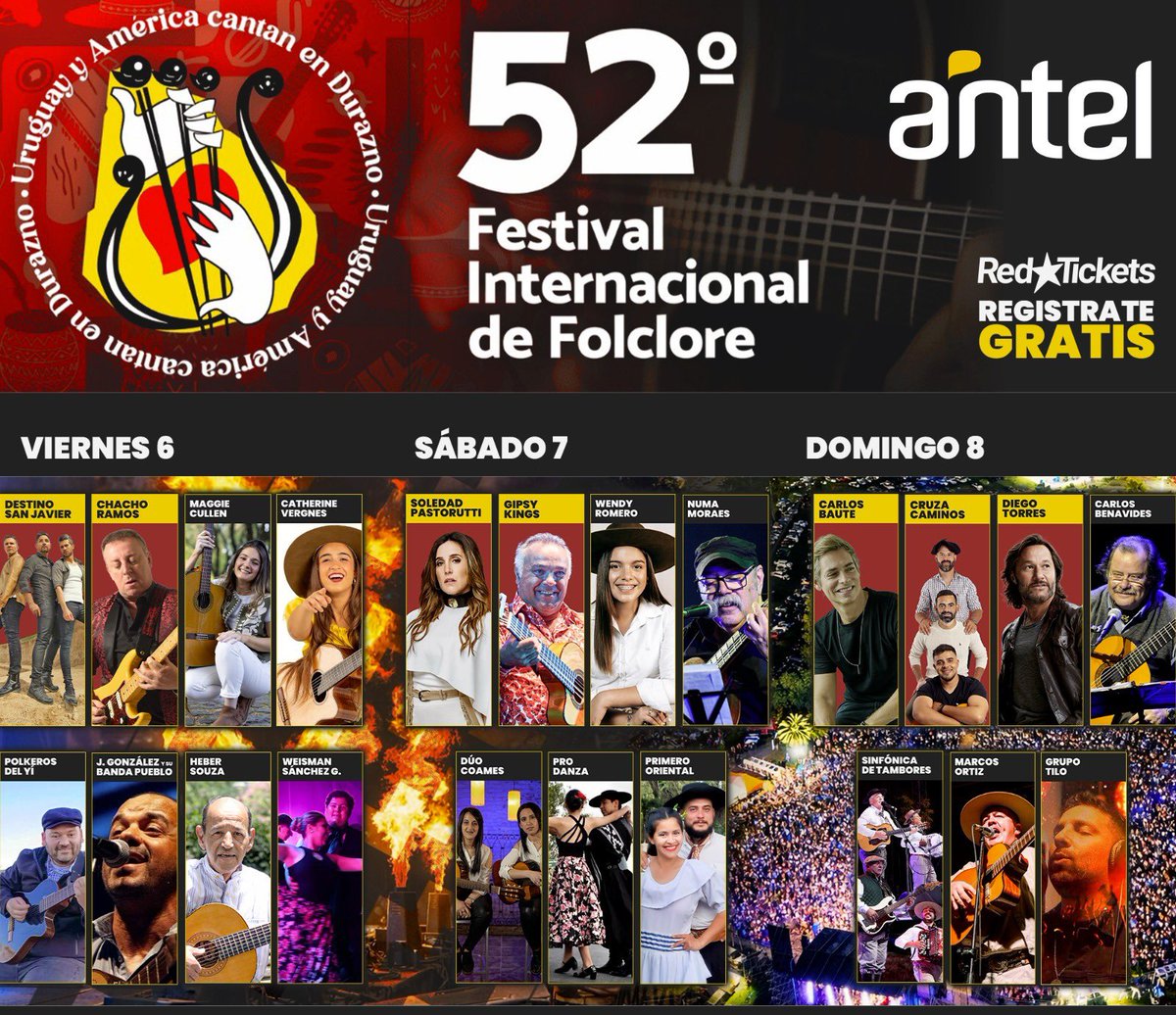 radioyi960's tweet image. Todo listo para la gran transmisión de lo que será un festival de folclore inolvidable. 🎶
Durazno de fiesta ! 
Sentilo por 👇am960.com.uy