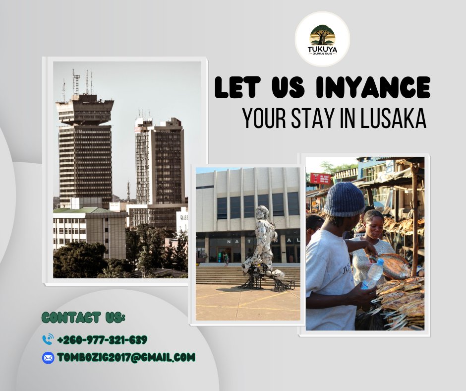 Experience Lusaka as Zambia in miniature, where politics, culture, history, and everyday life intersect in one dynamic city.

The definition of inyance is in the comments.

#Lusaka