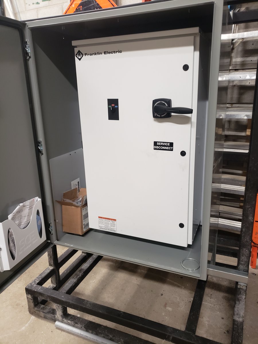 ElmarElectric's tweet photo. Pump System skid we installed for the Halton Region through one of our clients!! #electrical #panel #controls #pump #power #disconnect #pumps https://t.co/COi4AQnqHE
