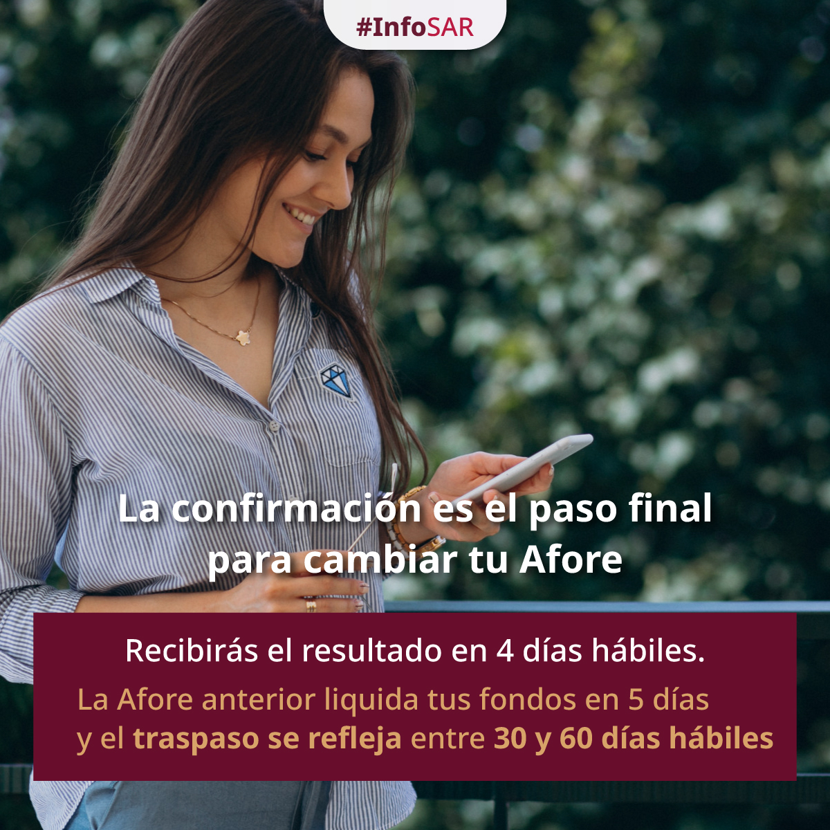 CONSAR_mx's tweet photo. 🫵 ¡Tu Afore, tu decisión! 🔑
🤓Conoce los requisitos para realizar el traspaso de tu cuenta. 📋
✅ Consulta el #MonitorAfore, las comisiones y el Indicador de Rendimiento Neto.
👉https://t.co/qs0dQ2R0o3
¡El trámite es gratuito!
#InfoSAR https://t.co/DnGfZouobD