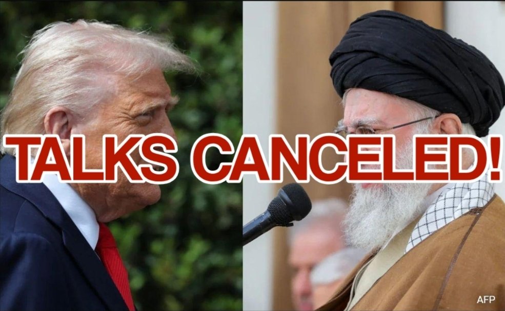 MOSSADil's tweet photo. 🚨BREAKING: TALKS CANCELED
US–Iran talks have been canceled after Tehran refused to negotiate on issues Washington insists must be on the table.

Stay connected, follow @MOSSADil.