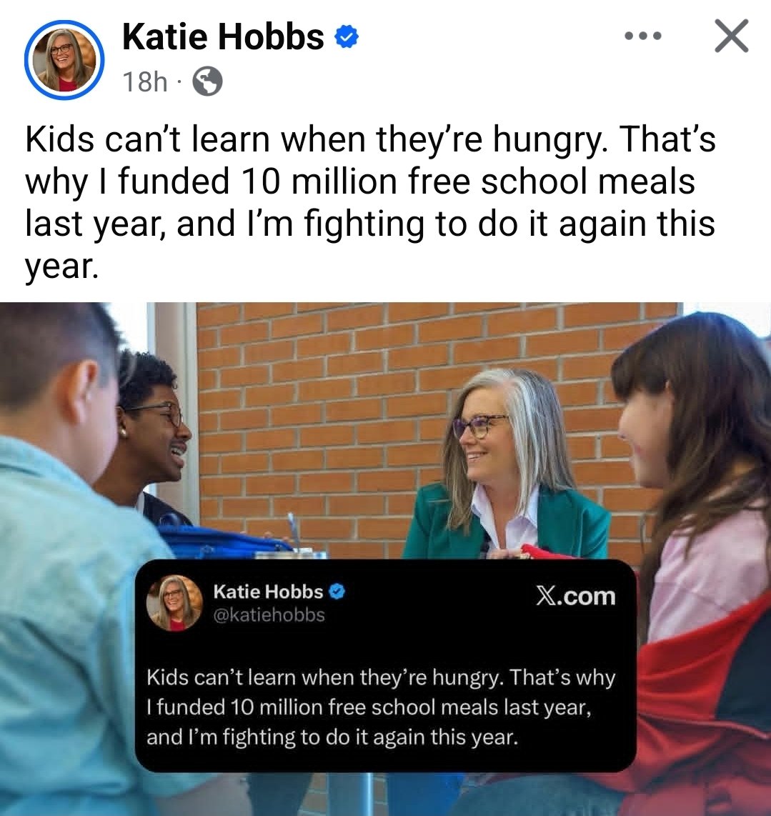 AzRepGillette's tweet photo. Kids can't learn or eat when schools allow them to protest law enforcement and ICE. https://t.co/tZhmOIRY8r