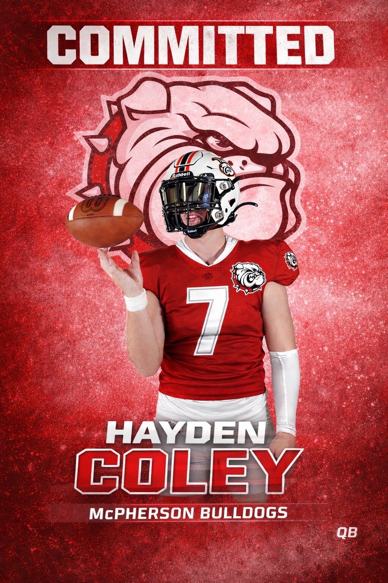 HaydenColeyQB1's tweet photo. BOOM!! Excited to be a bulldog. @JoshPisik @CoachJFisc @MACBulldogsFB https://t.co/NgsITZblFE