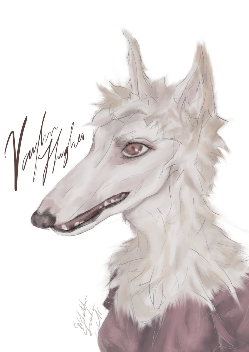 Vaylenfell's tweet photo. testing with different art styles but here is a borzoi https://t.co/WHaM6HjoFM