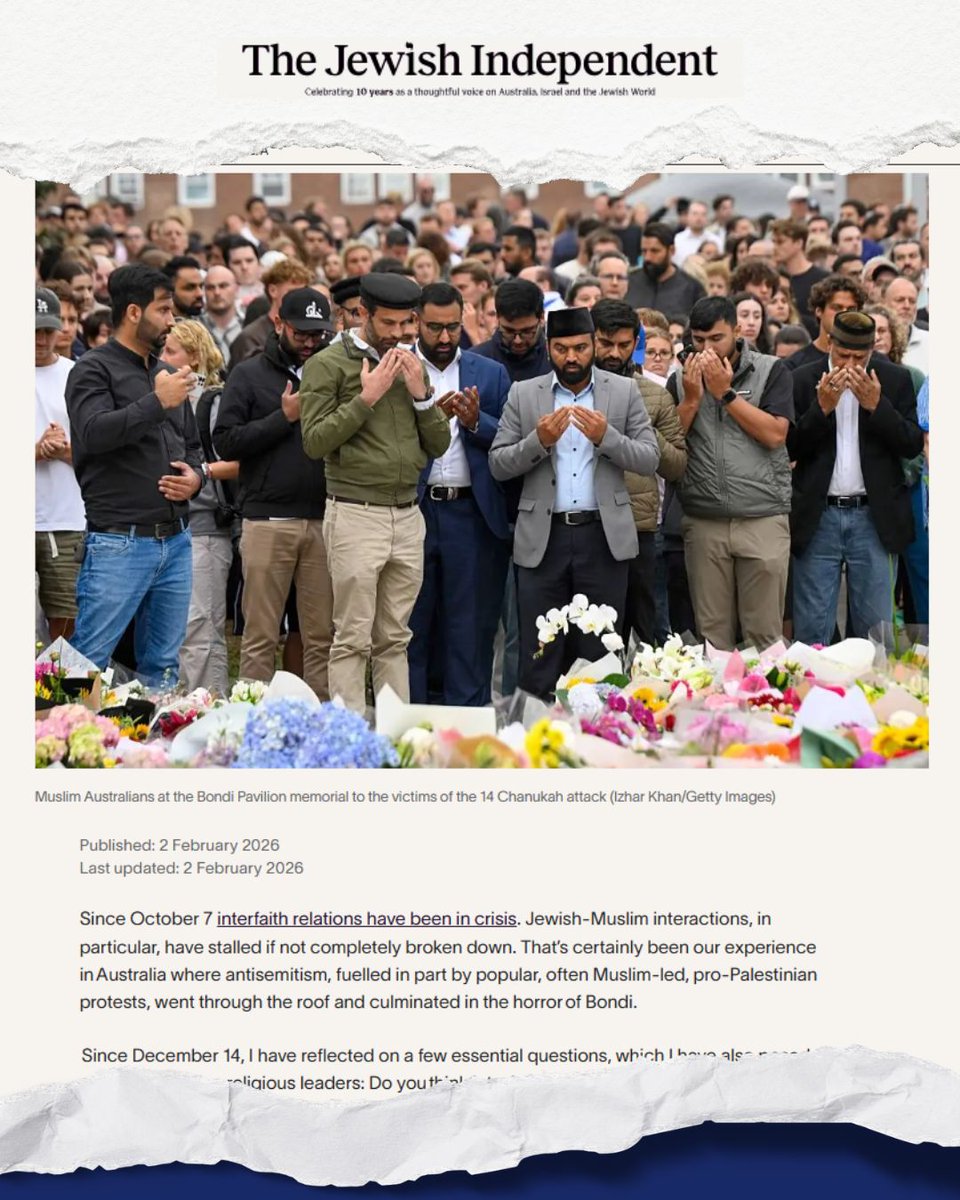 I am grateful to be part of a conversation that refuses slogans and asks for courage, honesty, and long-term commitment.

<a href="/rabbiralph/">Ralph Genende</a>’s article in <a href="/TJI_au/">The Jewish Independent</a> captures a fragile moment in Jewish-Muslim and wider interfaith relations after Bondi.

Please read the full article. These