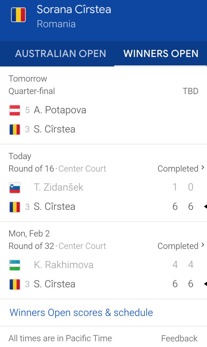CirsteaFC's tweet photo. #Sorana #Cirstea π·π΄
#Playing
#Tomorrow
#Thursday
#February05
#QuarterFinal
#TransylvaniaOpen
#WTA250 πΎπ https://t.co/ZBgDeMiKQu