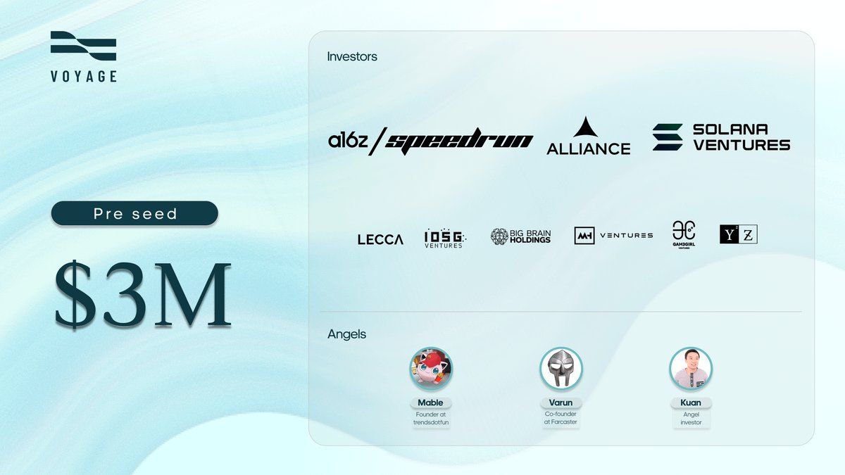 Voyage Private Beta Is Live
Voyage raised $3M 
Backed by a16z &amp; Solana Ventures

Claim Page 👇
app.onvoyage.ai/?ref=v_2610916

✅ Sign in using Google
✅ Complete daily check-in &amp; Earning Point 
✅ Connect your Twitter X &amp; Reddit
✅ Wait More Update Coming