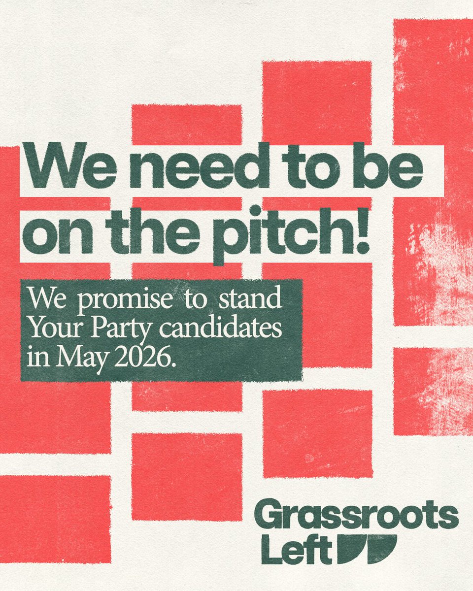 Grassroots_Left's tweet photo. We need to be on the pitch.

Grassroots Left will ensure @thisisyourparty stands candidates this May.

Join Your Party: https://t.co/C2J4CUTOaY https://t.co/p4zWsNEyV2
