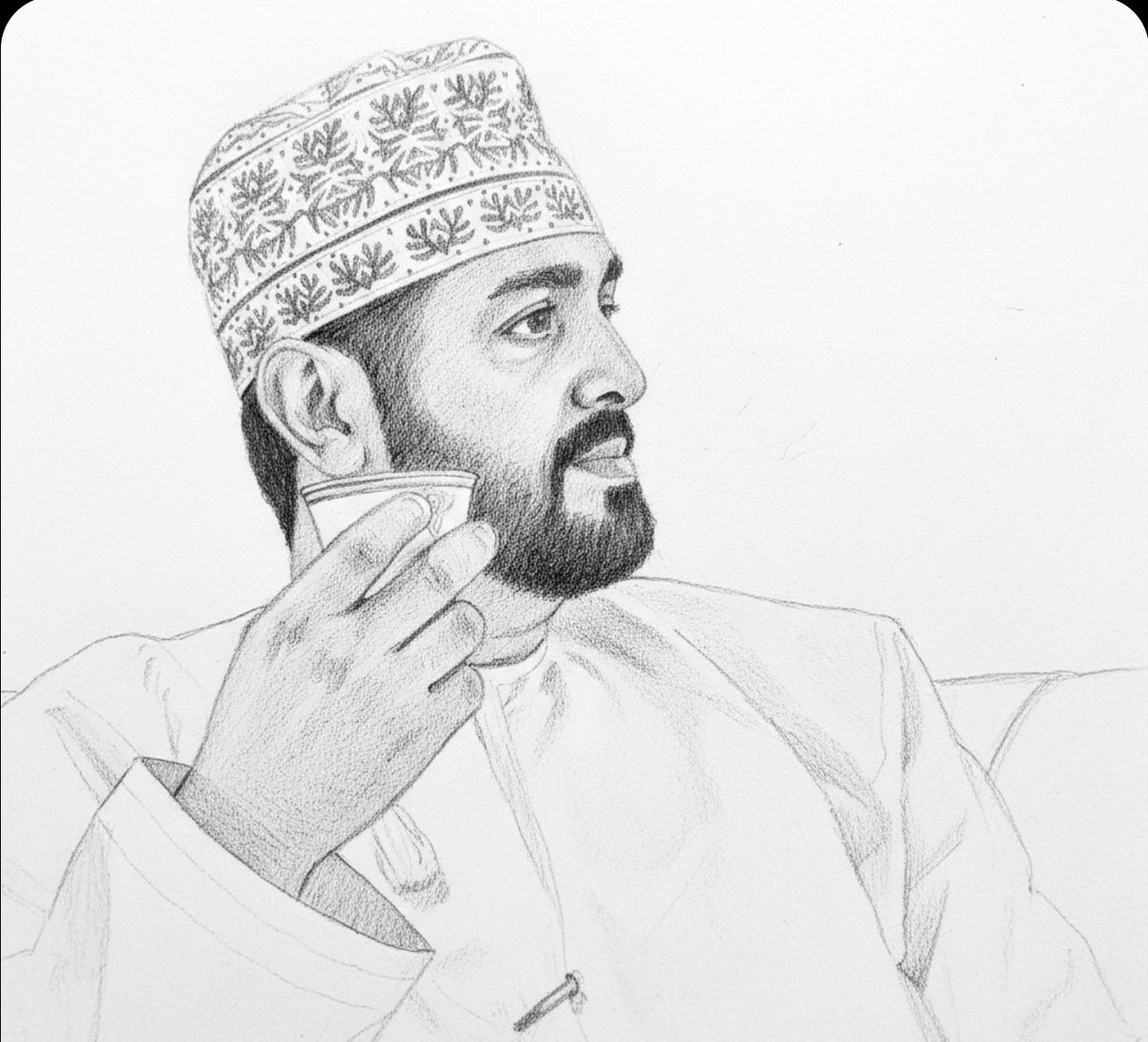 A5____5's tweet photo. @AHMEDHOKM75 
تشرفت برسم هذه اللوحة للأستاذ احمد المرهون
وأتمنى أن تنال إعجابه ويعمل لها رتويت 
وبإذن الله يعطيني هديه بسيطه ويشجعني 
لان مصدر رزقي انا وعائلتي من ورى الرسم 🌹 https://t.co/pT4V717BUU