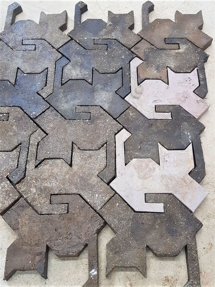 cat-shaped paving stones