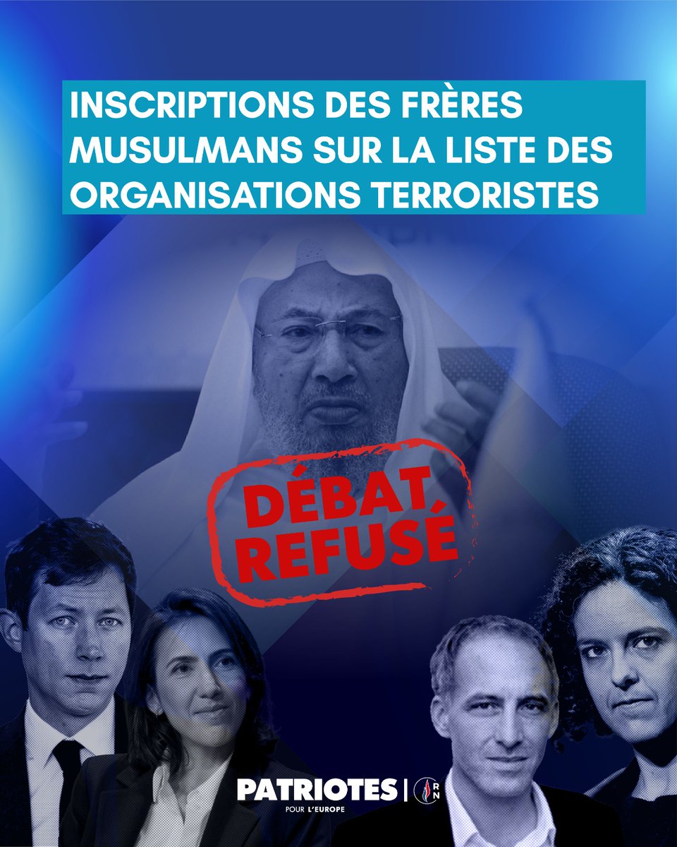 Lors de la Conférence des présidents du Parlement européen, le groupe Patriotes pour l’Europe a demandé l’inscription à l’ordre du jour d’un débat et d’une résolution visant à classer les Frères musulmans sur la liste européenne des organisations terroristes.

👉 Demande rejetée