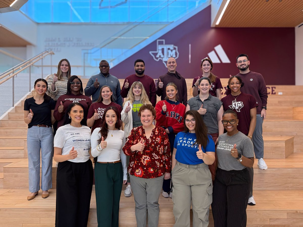AggieAthletes's tweet photo. Happy National Girls and Women in Sports Day from the ladies of CSAS and our male champions! #NGWSD https://t.co/iHgzHmksKQ