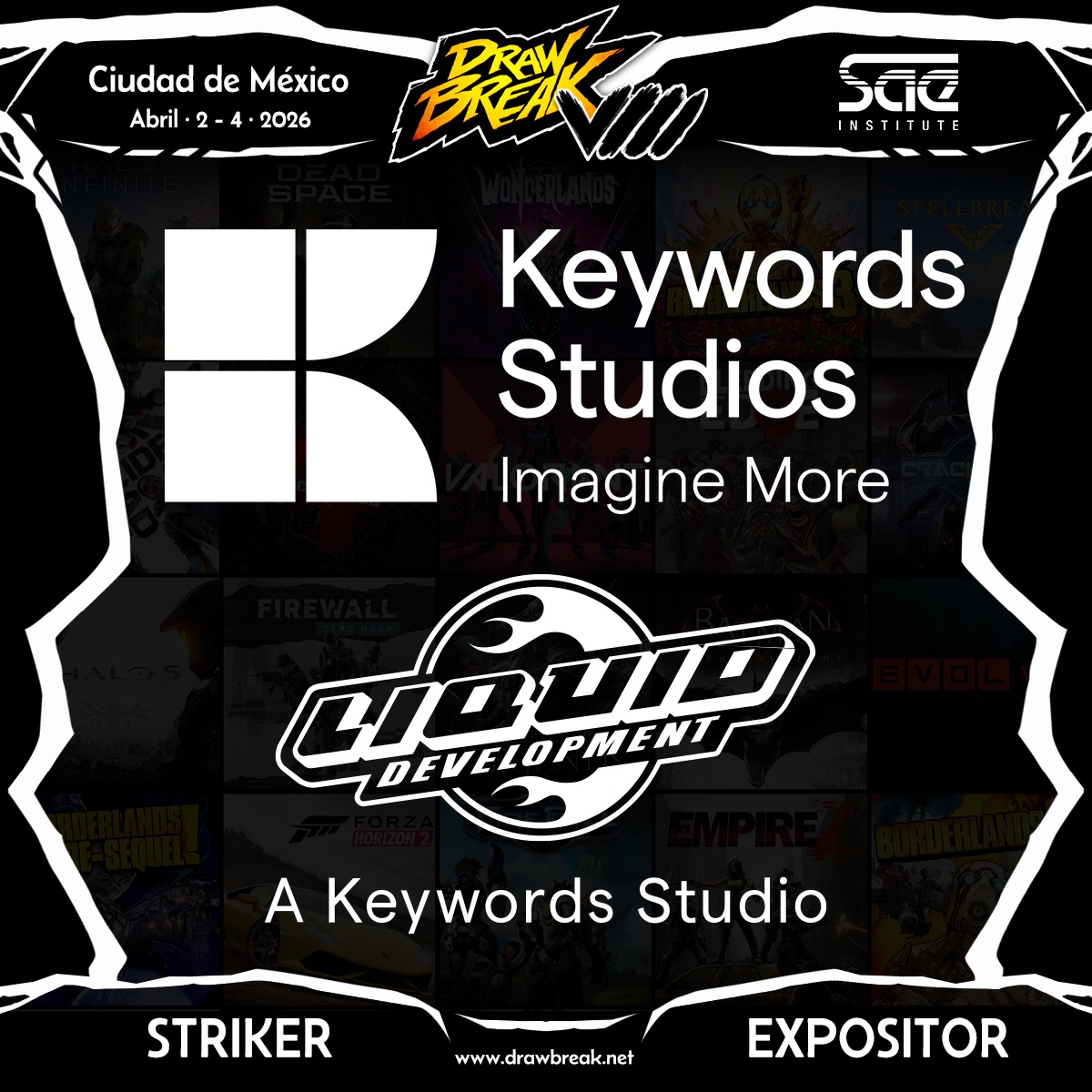 DrawBreak's tweet image. Como en ediciones pasadas @KeywordsStudios  y  Liquid Development, estarán participando. 
Preparen sus portafolios y aparten su entrada en: drawbreak.net
#drawbreak #db8 #keywords #liquiddevelopment