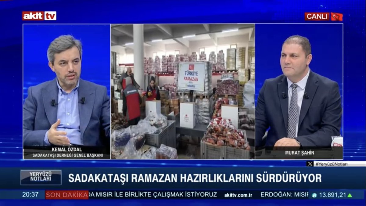 sadakatasi's tweet photo. Başkanımız Sn. @kemal_ozdal @akittv’de Yeryüzü Notları programında şuanda canlı yayında. 

Başkanımız Ramazan ve Gazze gündemli açıklamalarda bulunuyor. https://t.co/VO06PmwDzt
