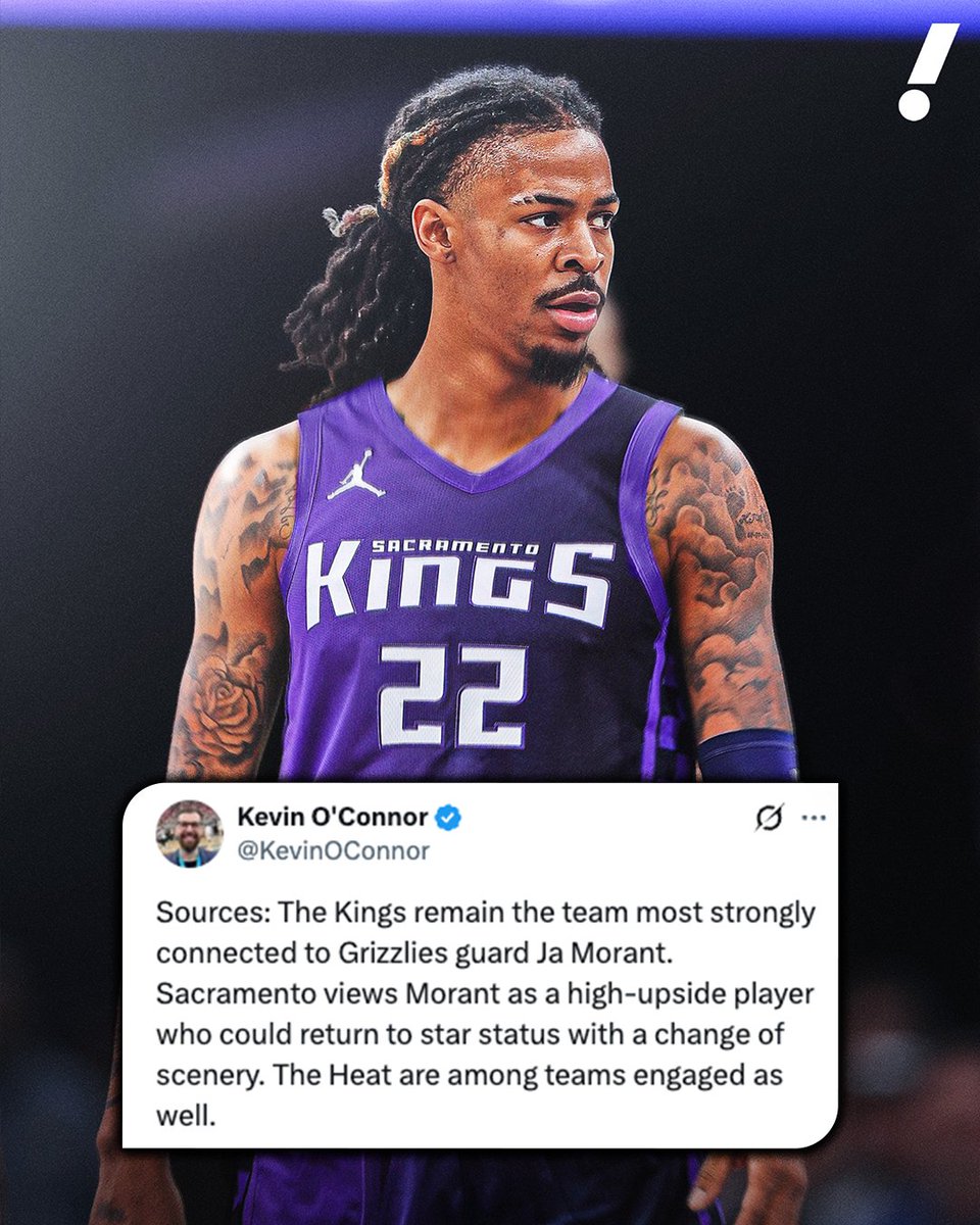 YahooSports's tweet photo. Could Sacramento be Ja Morant’s next chapter? 👀 https://t.co/fPCt87ragJ