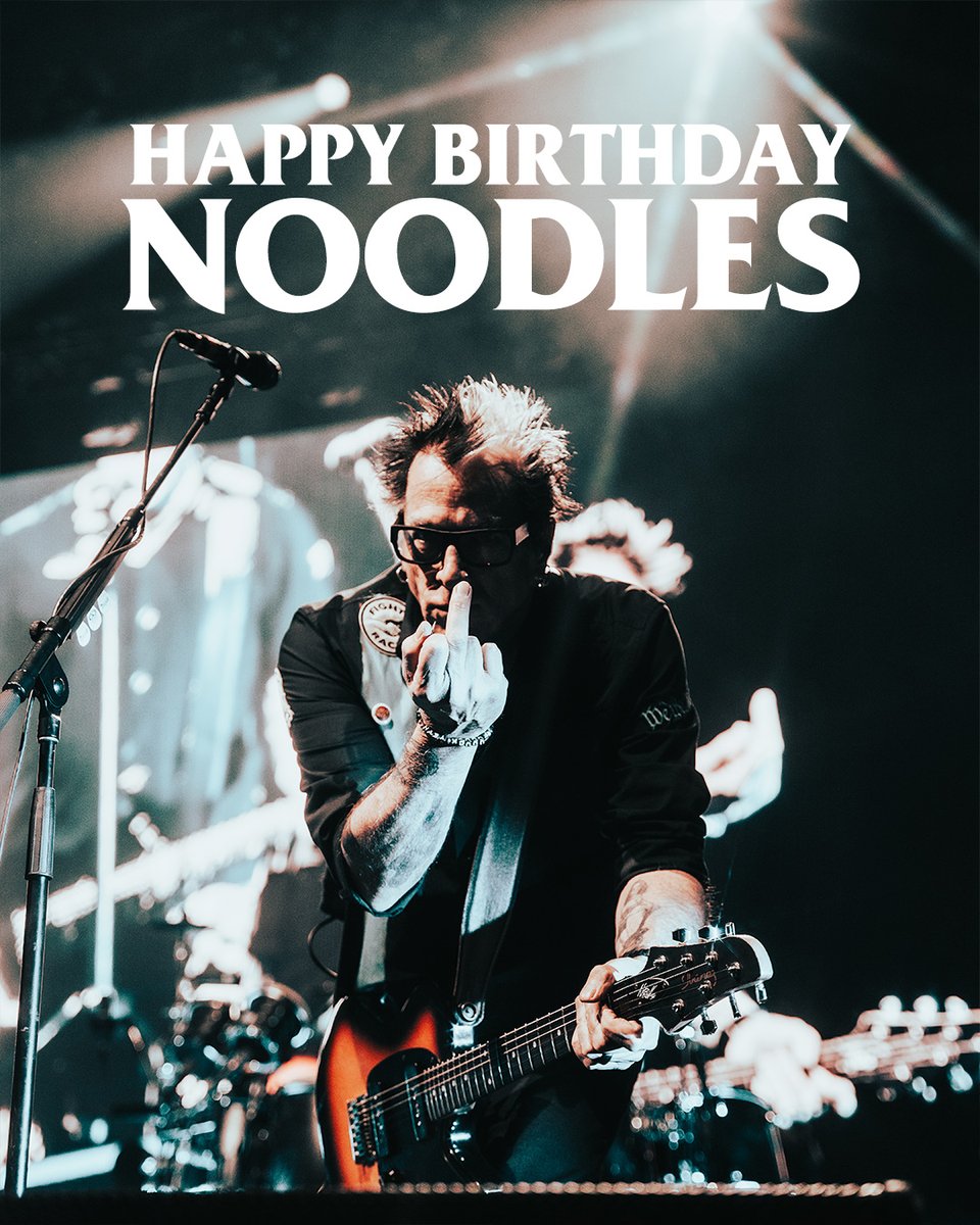 offspring's tweet photo. Happy Birthday, Noodles! https://t.co/6zsJvMlHsp
