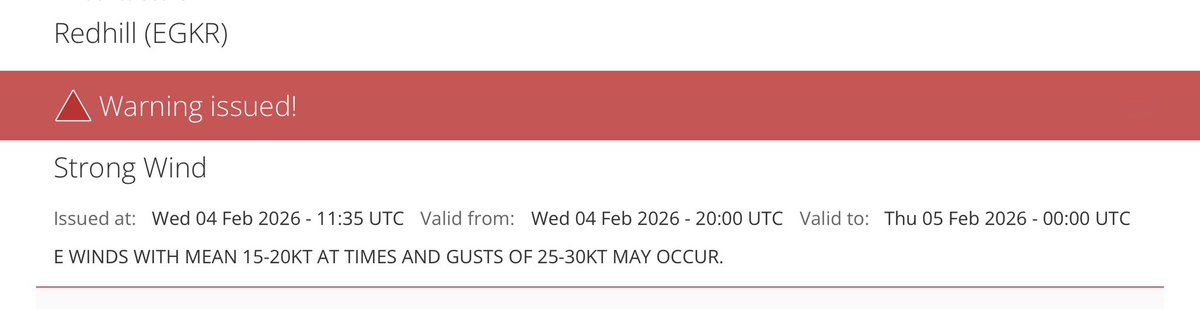 ⚠️ Strong wind warning issued for this evening. 💨