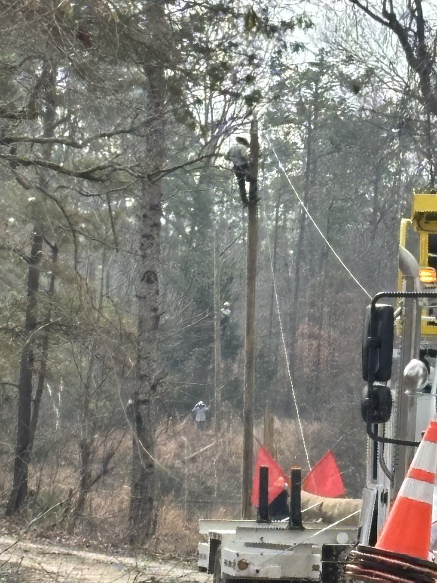 Excelsior EMC helping us restore power near Piney Springs Road  in Holmes County this morning.