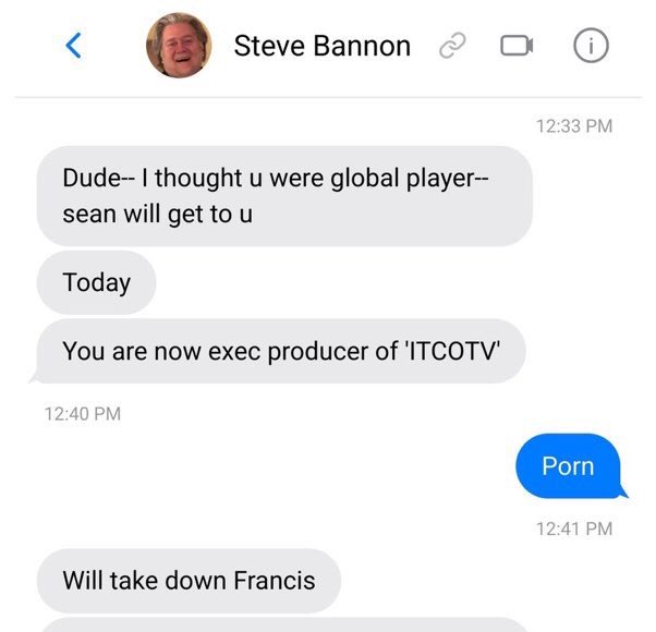 Bracesco2023's tweet image. God vs Satan

Epstein and Bannon: “ Will take down Francis”.

Pope Francis hacked Epstein and released the Epstein files, according to the FBI.