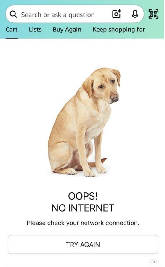 I turned off my WiFi to see which apps actually planned for offline.

Most didn't. Infinite spinners for content that was just on screen. Blank states for articles I was literally reading 5 seconds ago.

But two apps handled it extremely well:
- Amazon shows a dedicated offline