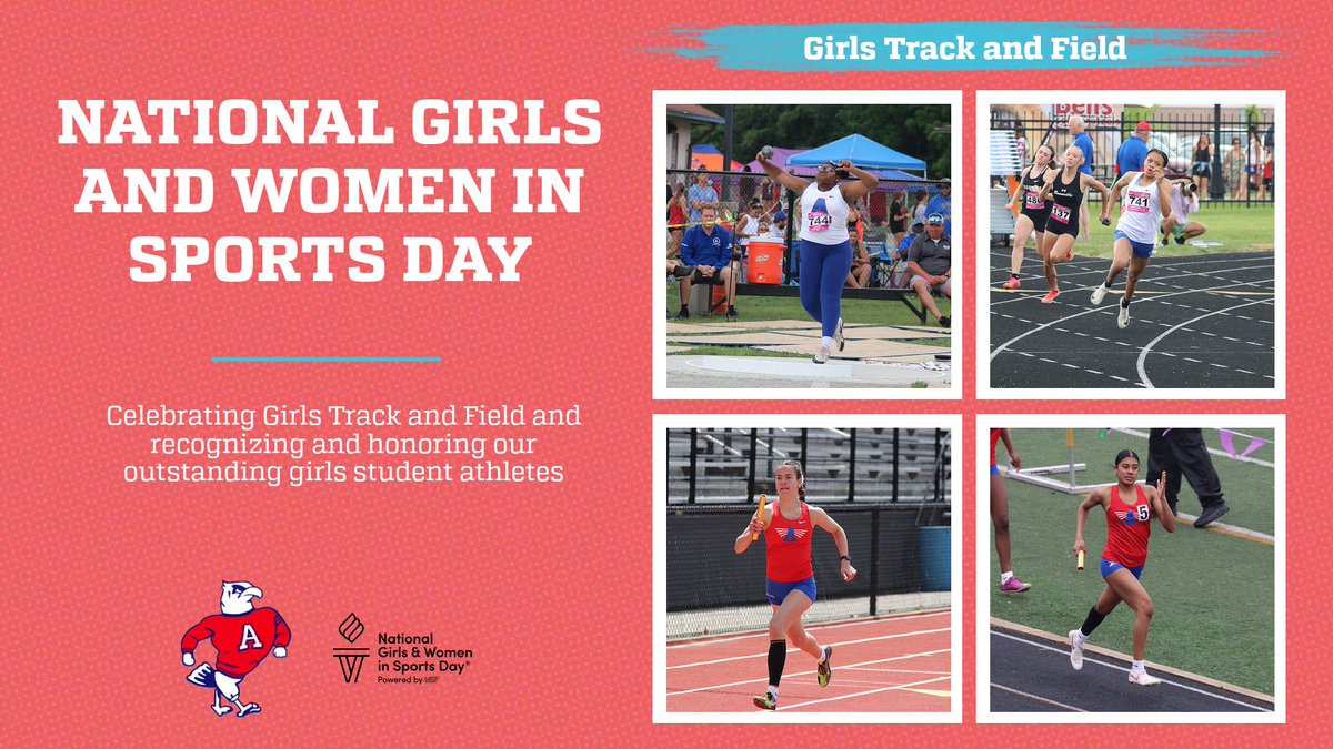 Today we celebrate National Girls and Women in Sports Day!
We recognize all of our Girls Sports today. The Track and Field team had a great season last spring!
Go Eagles!
🏃‍♀️🦅🔴⚪️🔵🏃‍♀️
