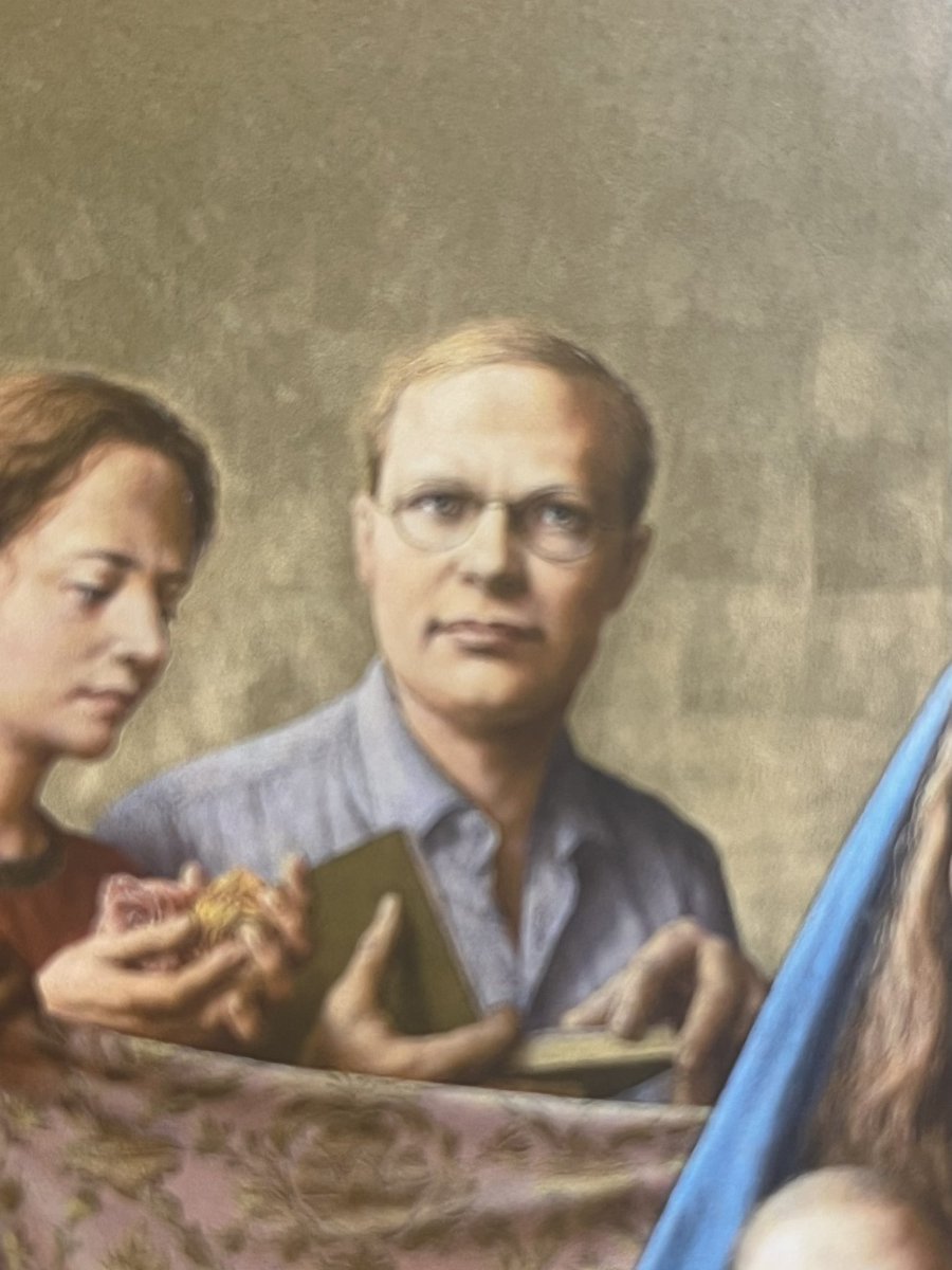 Strack_C's tweet image. Klasse, dass Michael Triegel auf seinem „Naumburger Altar“ auch Dietrich #Bonhoeffer als modernen Heiligen dargestellt hat.