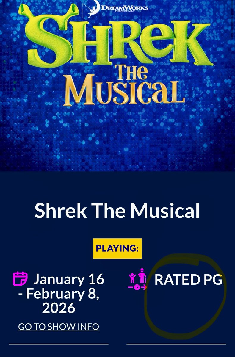 melanie_rice's tweet photo. @ScratchCatering @DenverChannel Not for little kids - the play is clearly promoted with a PG rating in the website. Parents have to decide if their children are ready for PG content. https://t.co/5uRglmGSTr