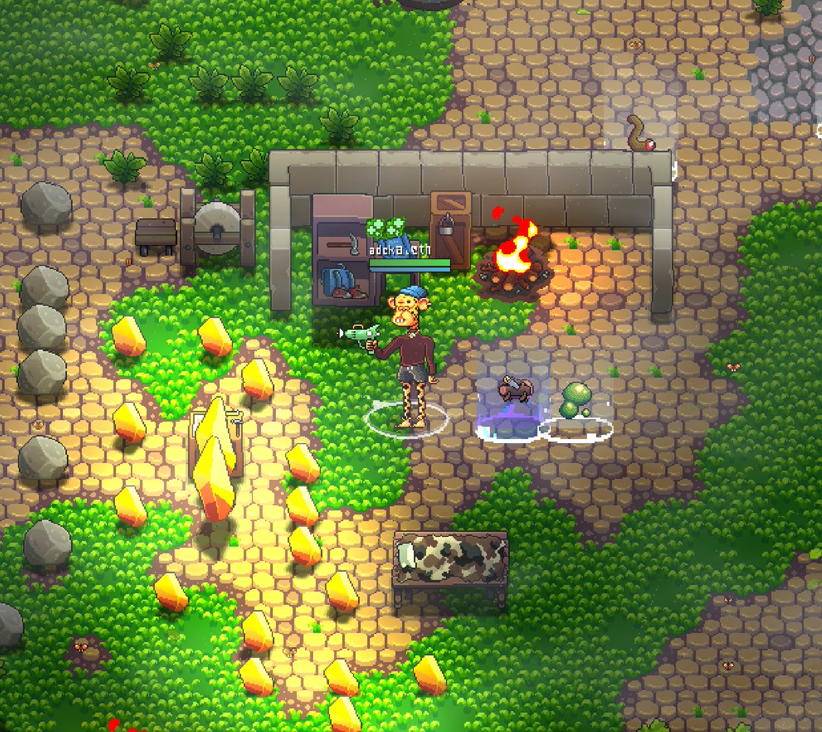 Wherever the wind blows, we will build a shelter. 🛖

Pull up a seat and enjoy the campfire. 🔥

We got laser guns just in case. 🔫

Reunion 👑