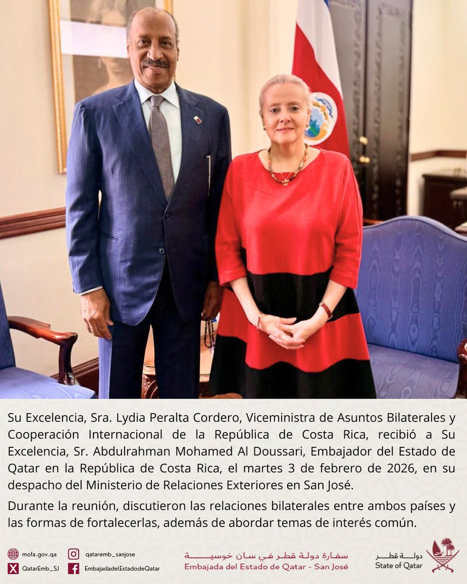 سفارة دولة قطر - سان خوسيه Qatar Embassy San jose tweet media