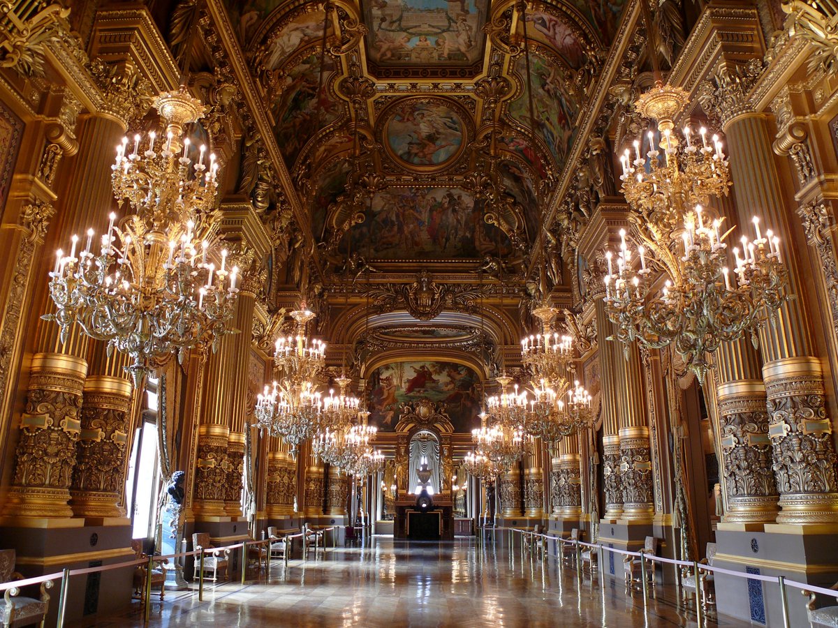 dutchbuildings's tweet photo. The "Opéra Garnier" in #Paris 🇫🇷 was commissioned by Emperor Napoleon III as part of his grand urban renewal. Architect Charles Garnier won the 1861 competition; construction began in 1862 but faced delays. It opened in 1875, after the Empire's fall. A masterpiece of Napoleon III (Second Empire) style, eclectic, blending baroque, renaissance, and classical elements, with lavish polychromy, multicolored marbles, gilded bronze, ornate façade, grand marble staircase, opulent foyers, and no surface left undecorated.