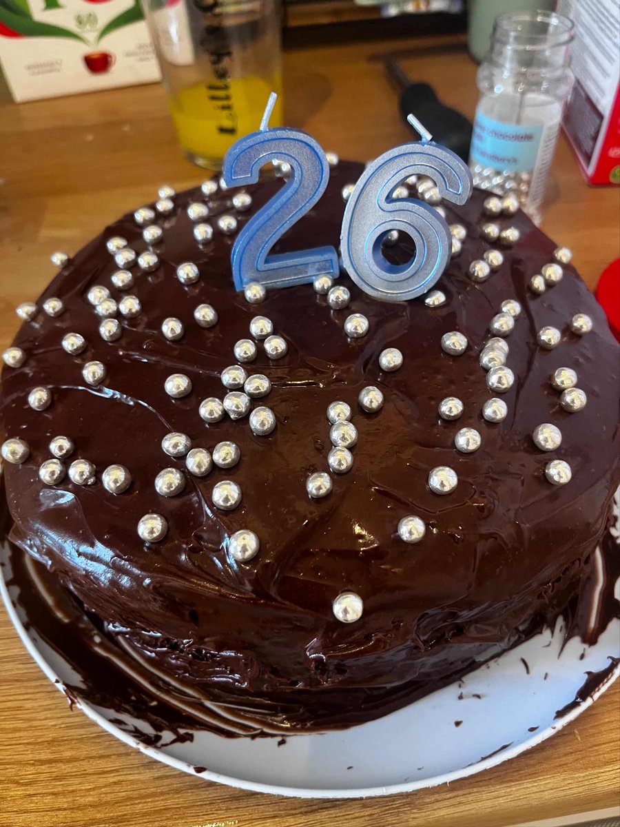 ItsBradX's tweet photo. The cake G made me almost makes up for that fucking horrible number on it https://t.co/LrcxLpW0GT