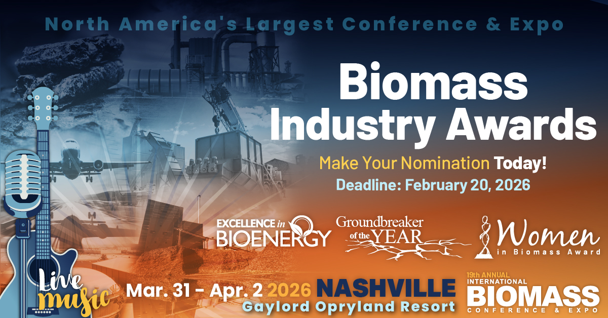 Celebrate the visionaries and innovators transforming bioenergy. Submit your nominations for the Groundbreaker of the Year, Excellence in Bioenergy, and the Women in Biomass Awards at #IBCE26. Nomination forms available through Feb. 20th at 2026-ibce.bbiconferences.com/ema/DisplayPag….