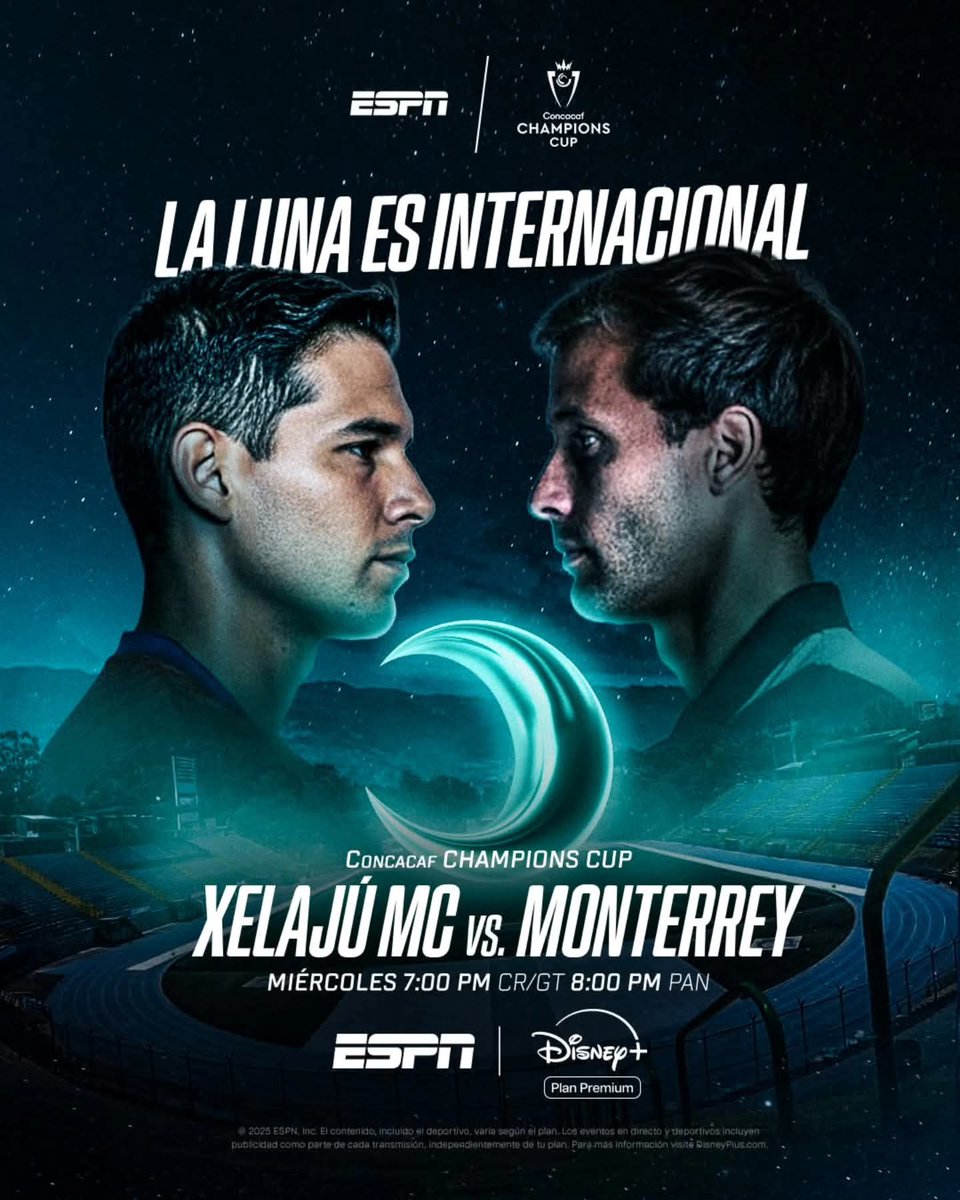 🌙 ¡LA LUNA ES INTERNACIONAL! 🌜
¡Y hasta la CONCACAF lo sabe! 

📺 ¿Dónde verás el partido?
#Xela #XelajuMC #XelaGuatemala #Rayados #monterrey #CONCACAFChampionsCup 

📱Vía Redes sociales
