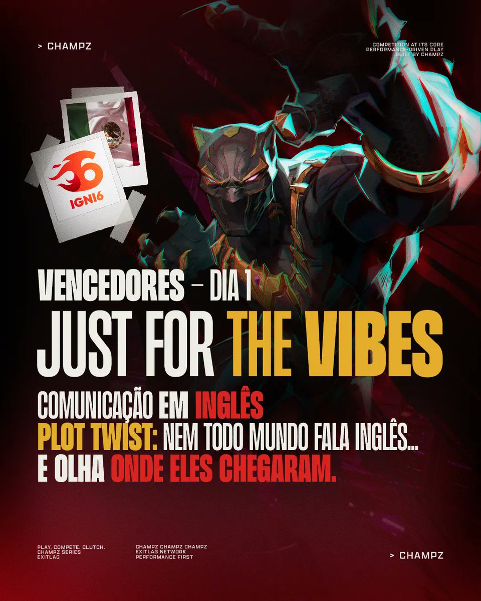 ExitLagBR's tweet photo. ⚫️ Just For The Vibes  

Esses caras aqui são INSANOS 🤯 
A comunicação deles rola completamente em inglês por conta do jogador Mexicano do time! https://t.co/duHSfmSYYx