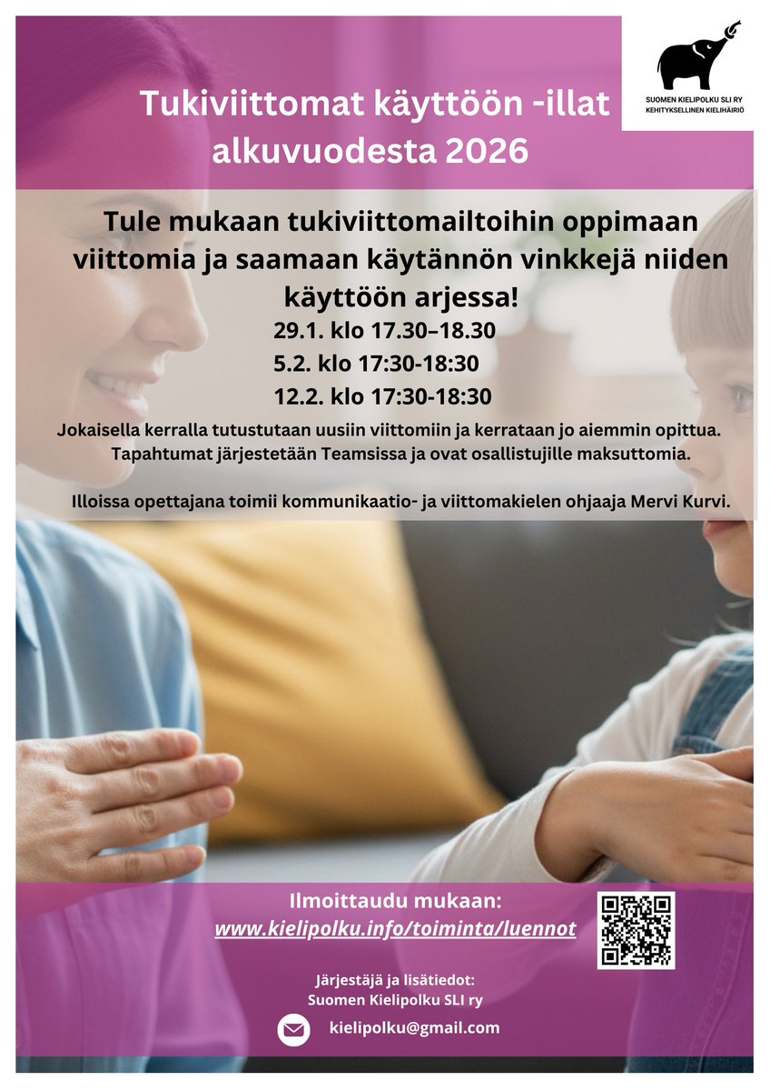 sli_ry's tweet photo. Tervetuloa mukaan Tukiviittomat käyttöön -webinaariin 5.2. Lisätietoa ja ilmoittautuminen: https://t.co/4OF07PZdj5 https://t.co/q764c1oRnD