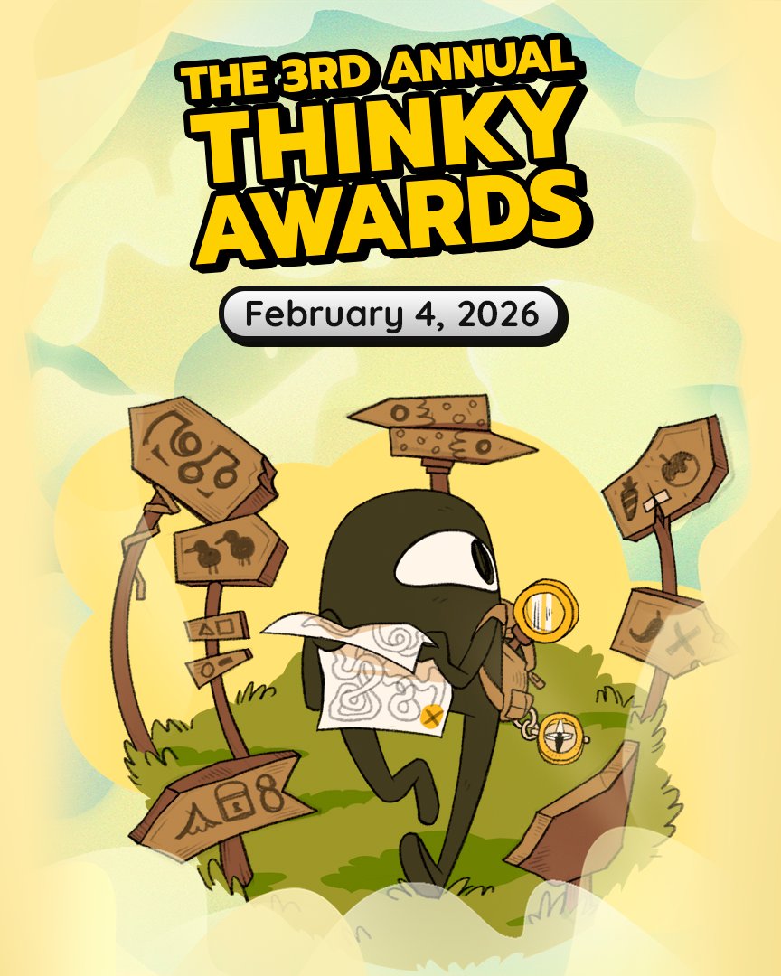 thinky_games's tweet photo. The 3rd Annual Thinky Awards are now live! 🏆

https://t.co/CtXCjS3e27 https://t.co/flHYtE78XL